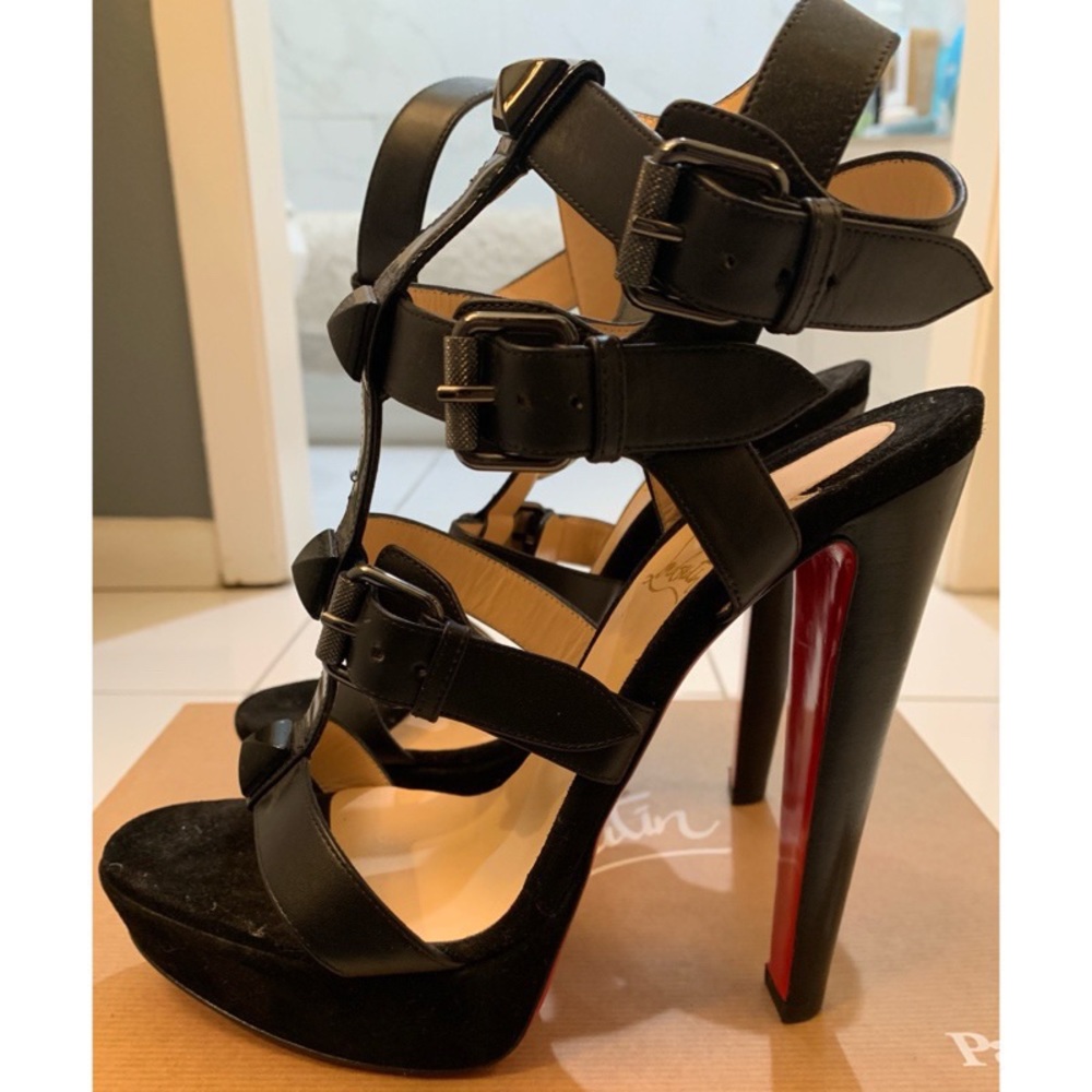 Louboutin Caged Black Heel